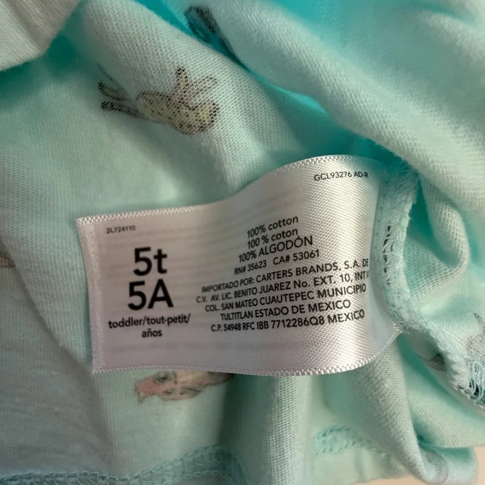 Carter's Aqua Polo with Animal Motifs